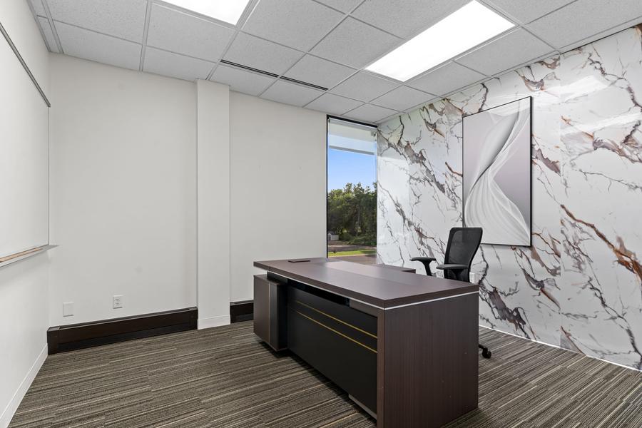 Office Suite — Marble Feature Wall